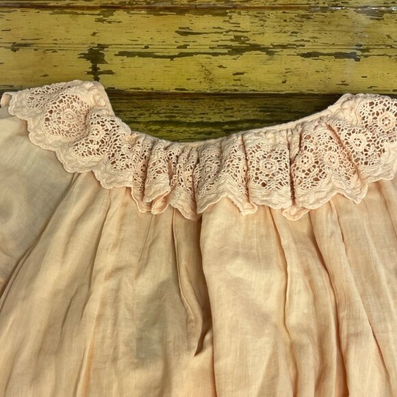 Tularosa Revolve Crawford Mini Dress Orange Sz XS Gauzy Eyelet Crochet - Picture 5 of 11